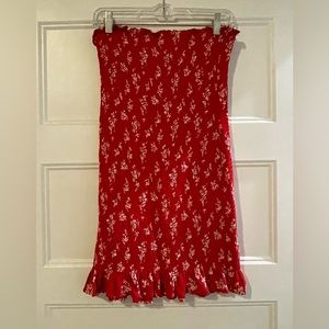Reformation red mini tube top style dress